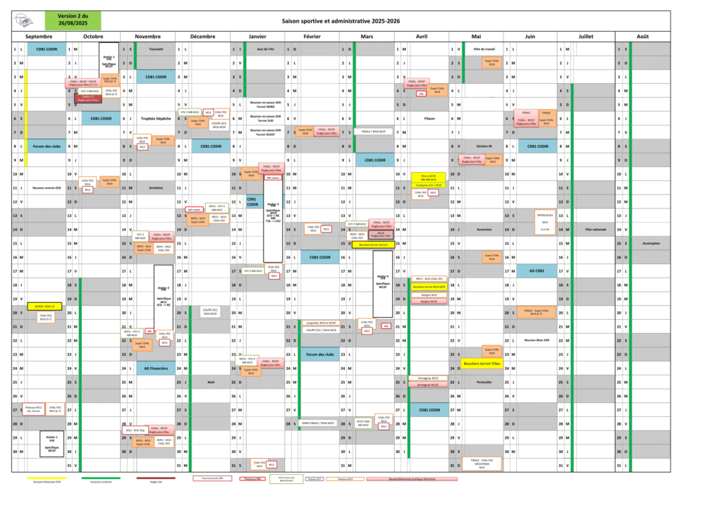EDR - CALENDRIER (version 2) saison 25-26-1