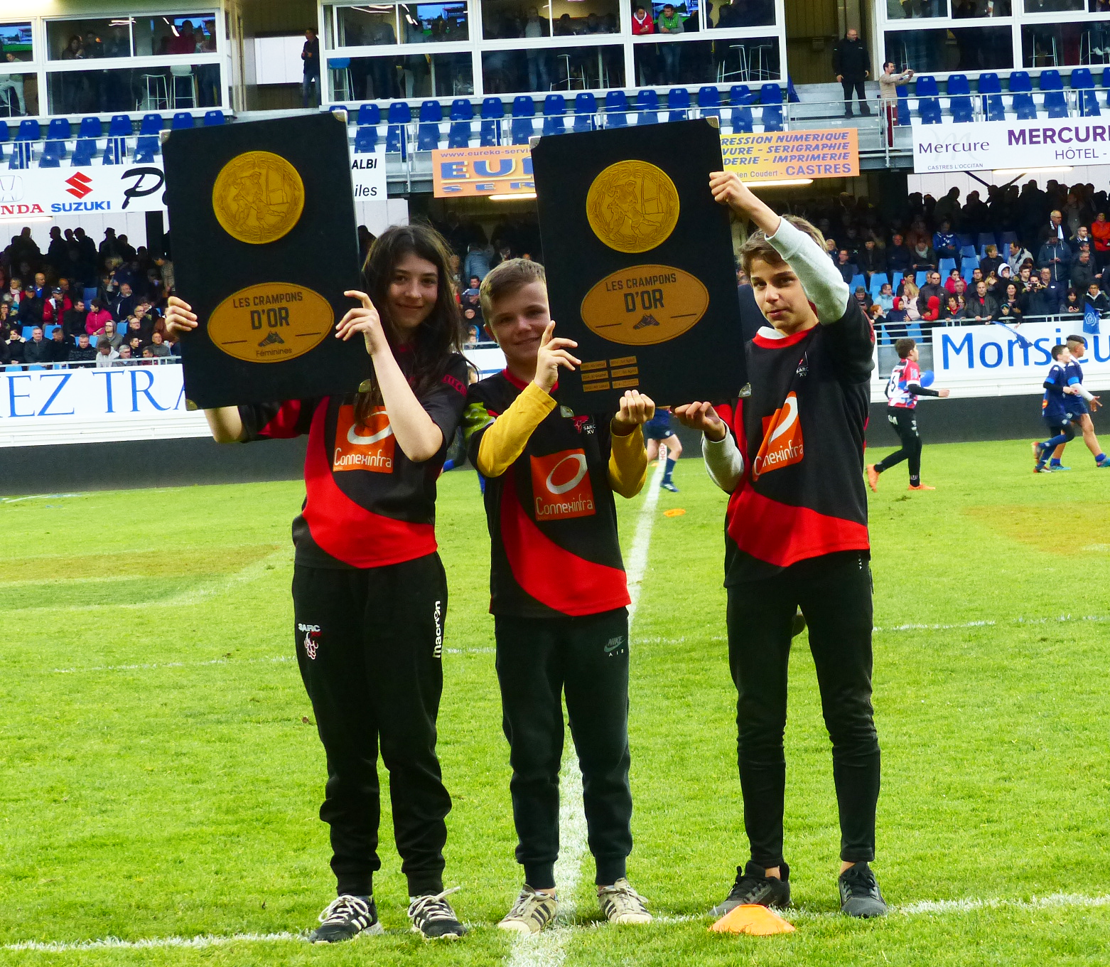 Garçons et fille de Rabastens victorieux aux Crampons d'Or 2019.