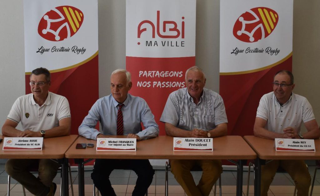 La conférence de presse, à la Maison des sports d’Albi