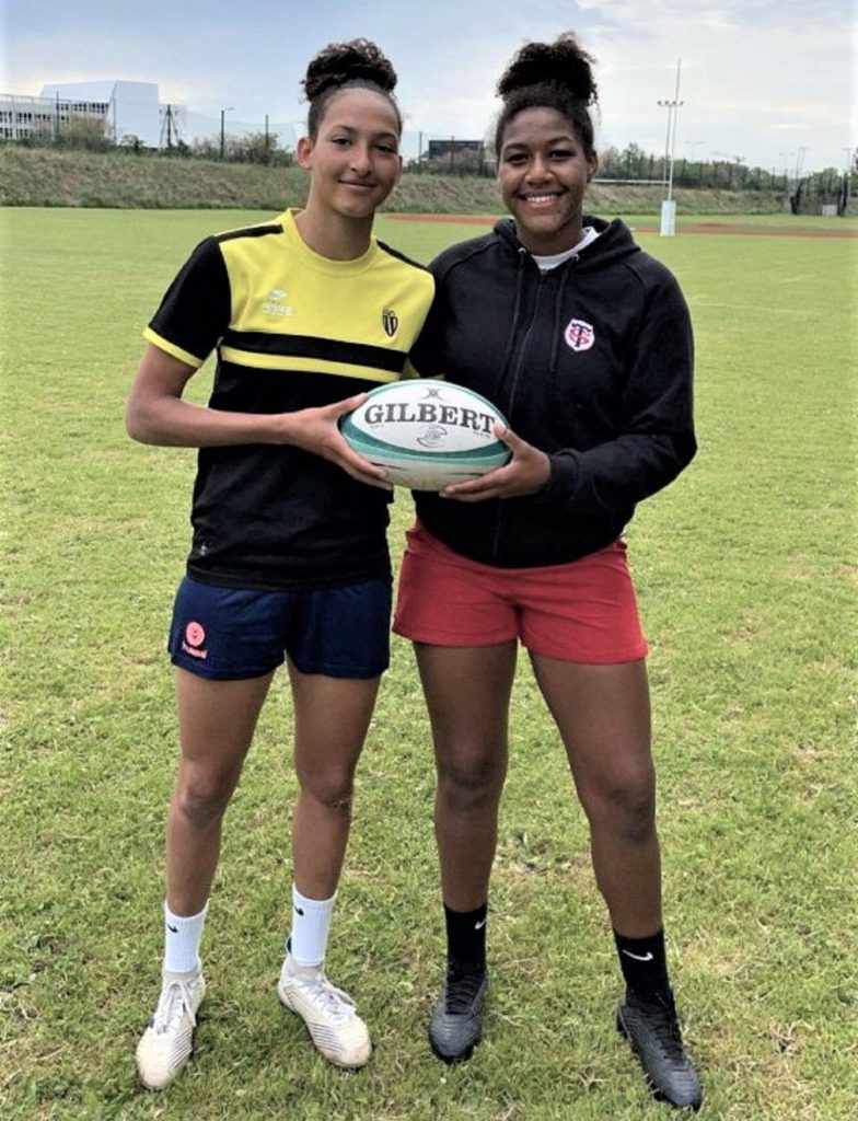 Avec Chloé Correa, sa partenaire au stade Toulousain, formée à Albi.